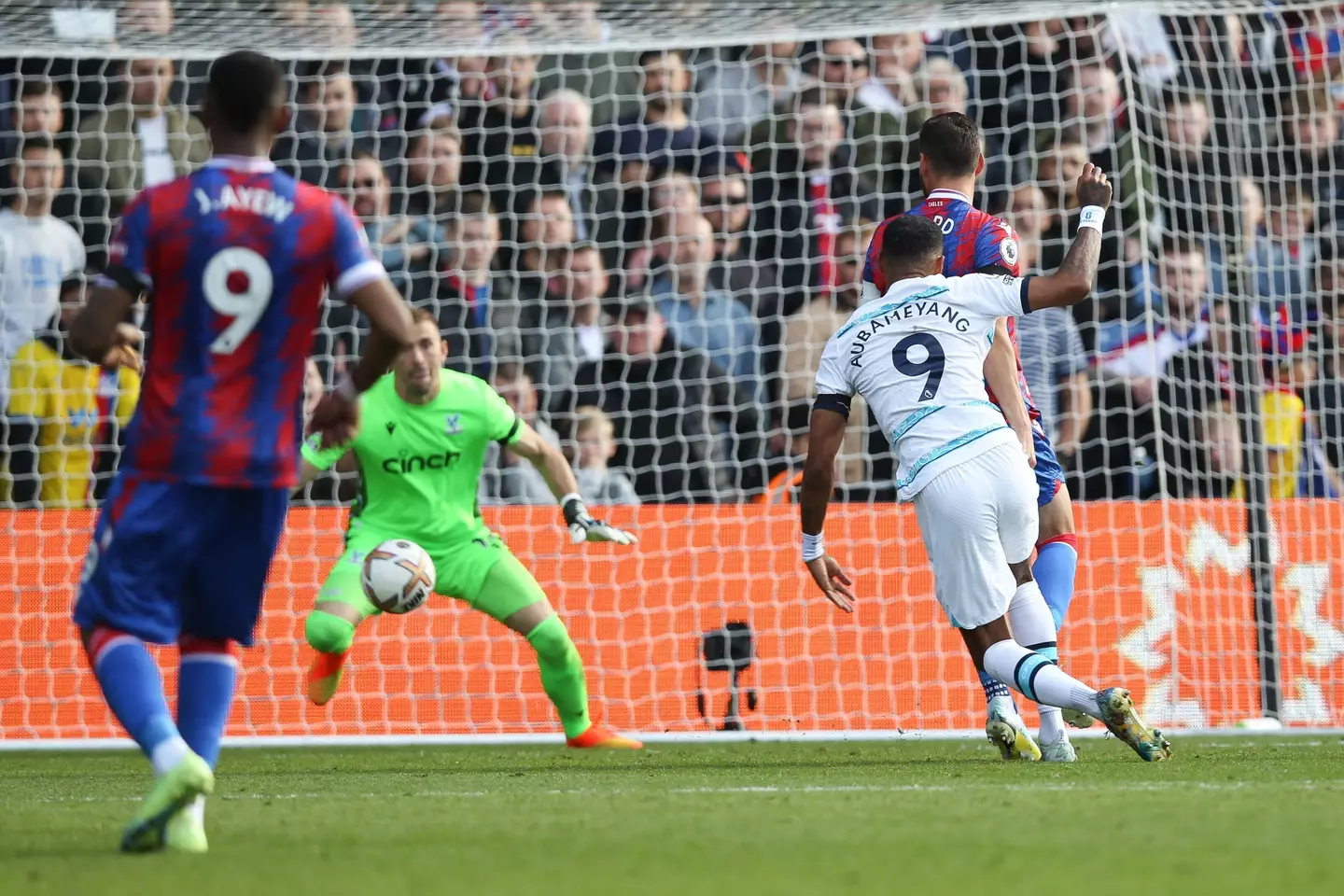 Aubameyang got off the mark against Crystal Palace last weekend. Image: Alamy