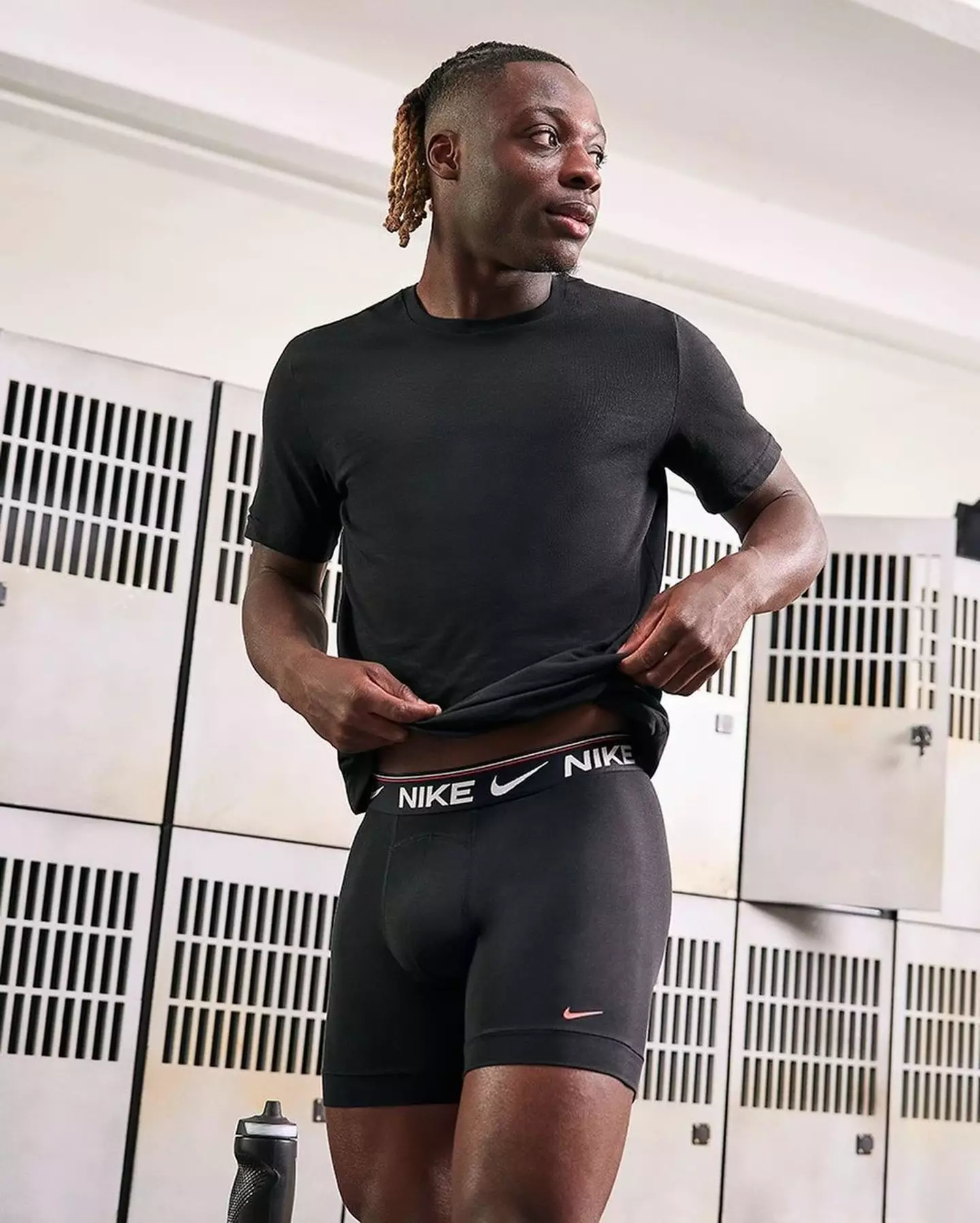 Jeremy Doku is the face of Nike Underwear's latest collection. Image credit: Nike