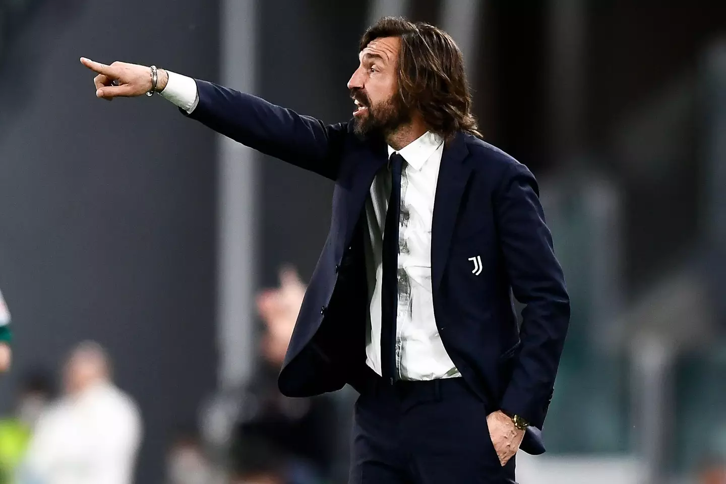 Andrea Pirlo whilst in charge of Juventus. Image