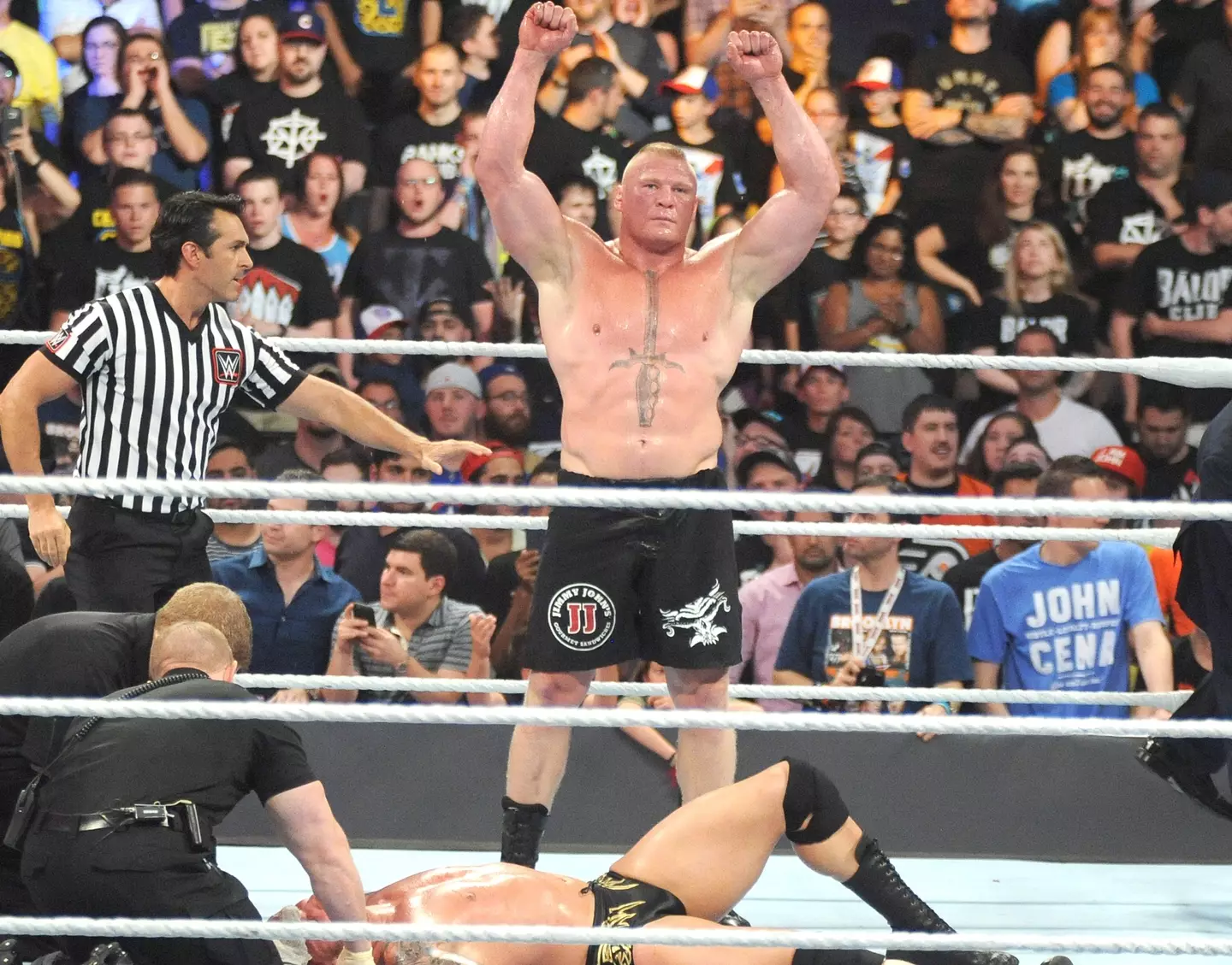 Much has changed in the 20 years since Lesnar joined WWE but he's still a beast. Image: PA Images