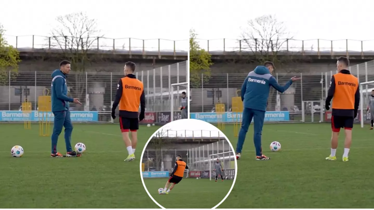 Fascinating clip of Xabi Alonso coaching Alex Grimaldo with instant pay-off