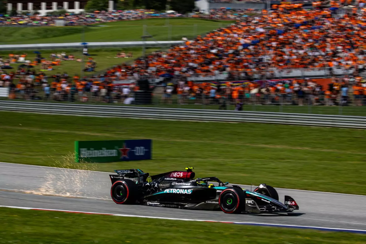 Lewis Hamilton will start in fifth for Sunday's Austrian Grand Prix. (Image: Getty)