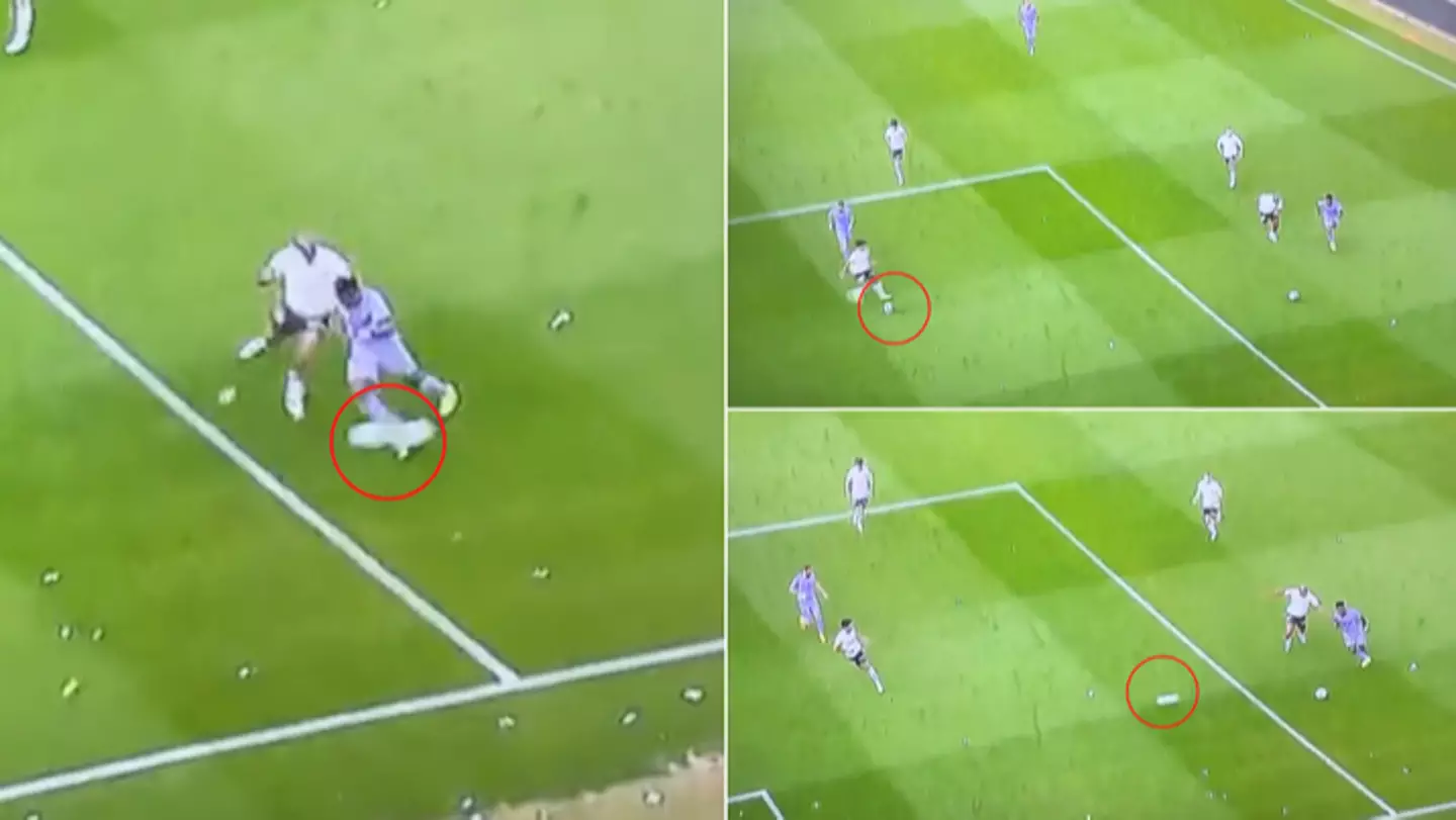 Crazy moment player kicked second ball to knock Vinicius Jr over during Real Madrid defeat