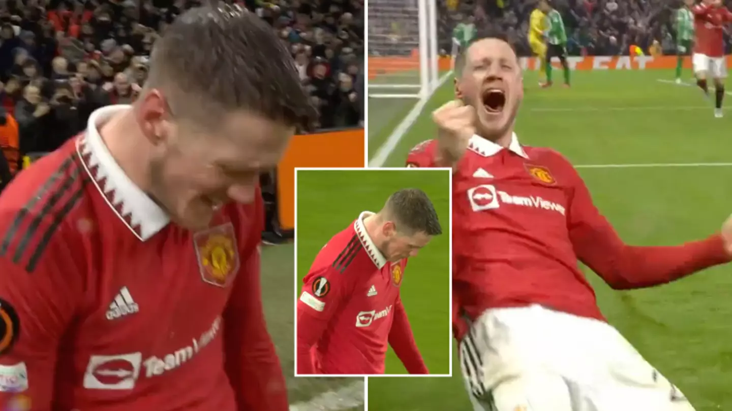 An emotional Wout Weghorst scores his first goal at Old Trafford vs Real Betis, it meant so much