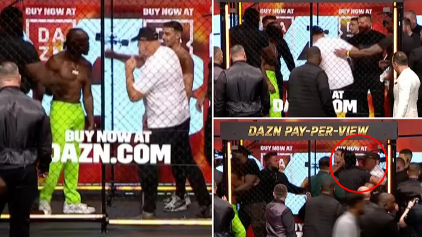 John Fury pulled out of cage after attempting to hit KSI