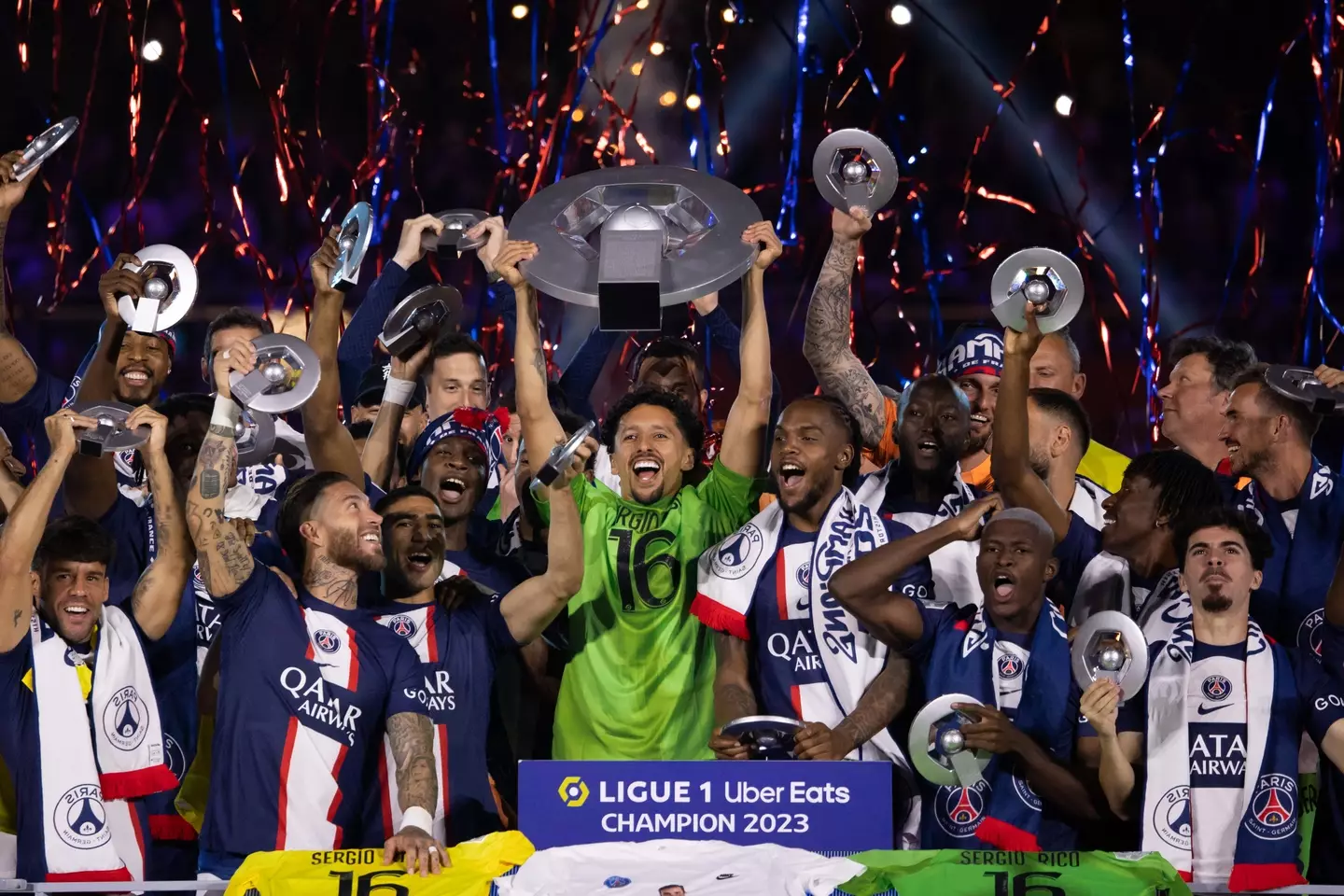 PSG lifted the Ligue 1 trophy yet again this season. (
