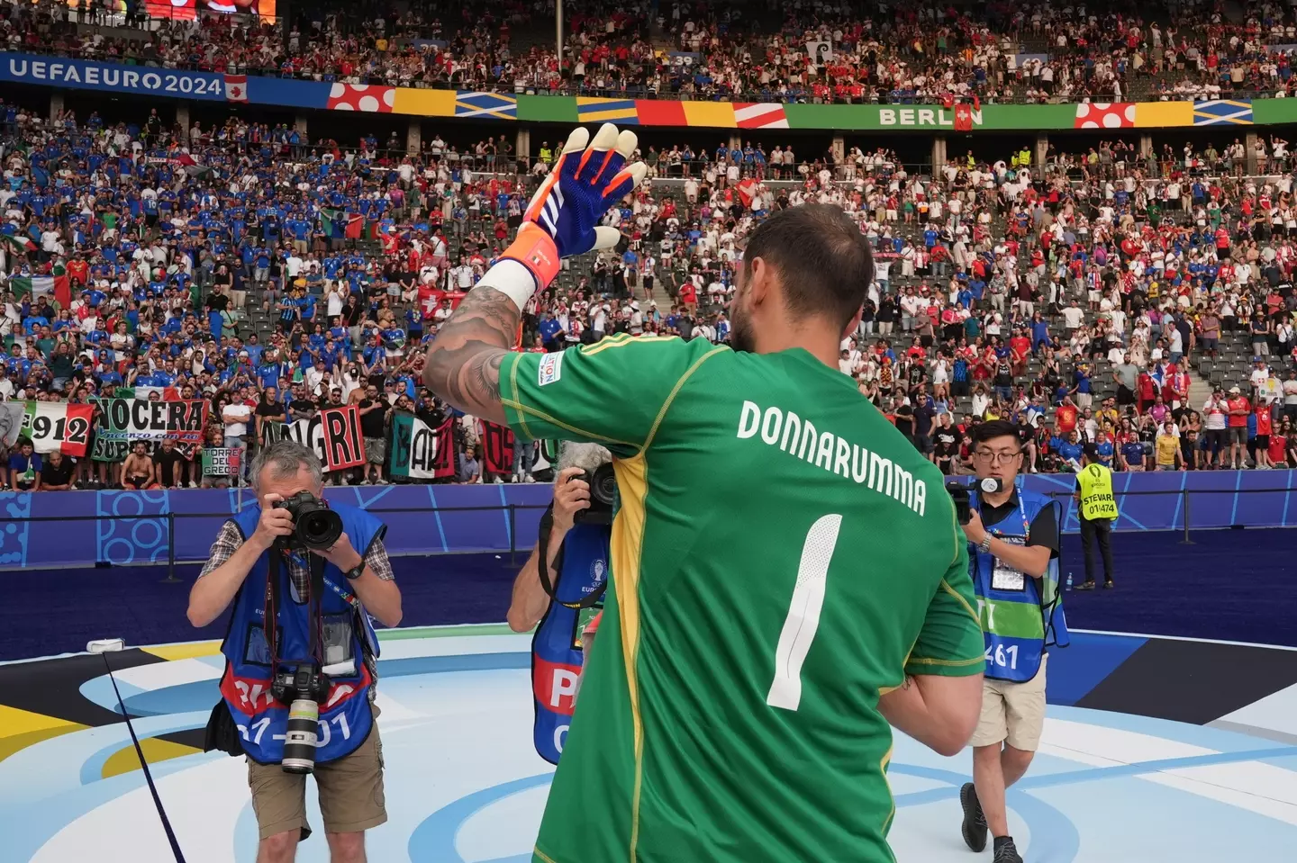 Gianluigi Donnarumma apologies to the Italy fans in attendance (Getty)