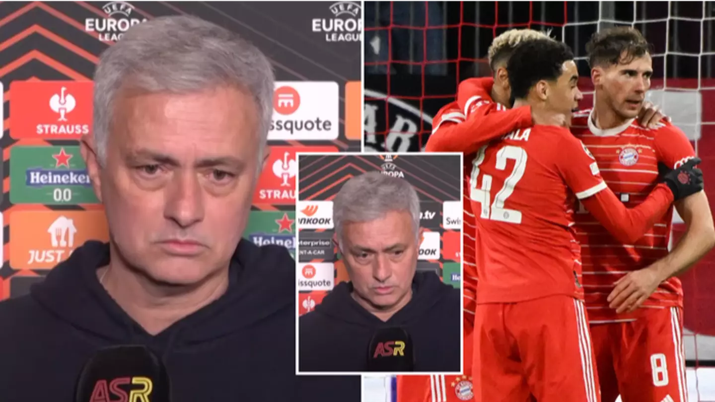 Jose Mourinho was on classic form after Roma's Europa League win with comments on Bayern Munich's squad compared to his