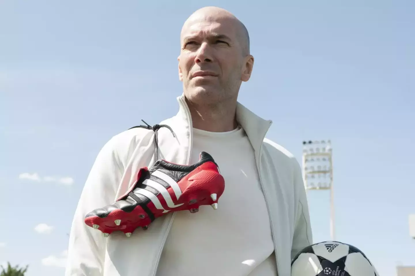 Zidane with the boots he made famous. Image: PA Images