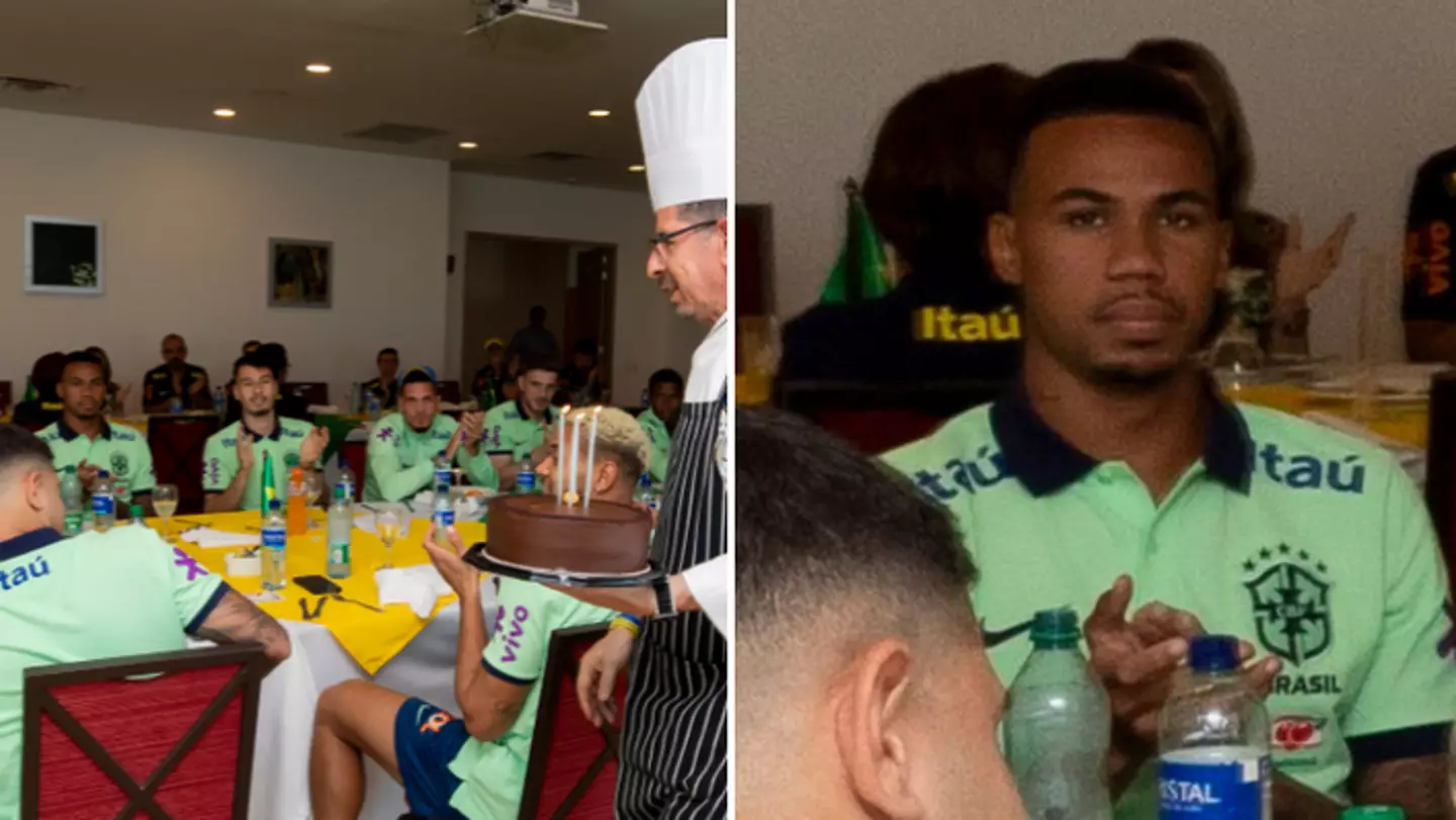 Fans have spotted Gabriel Magalhaes' reaction during Bruno Guimaraes' birthday celebrations with Brazil