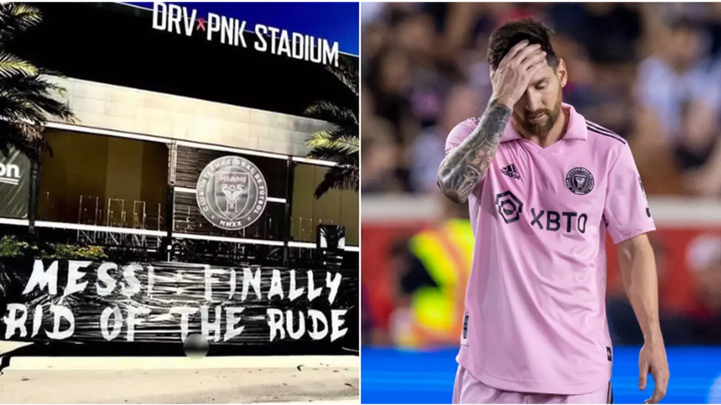 PSG ultras unveil anti-Lionel Messi banner outside Inter Miami stadium ahead of his MLS debut