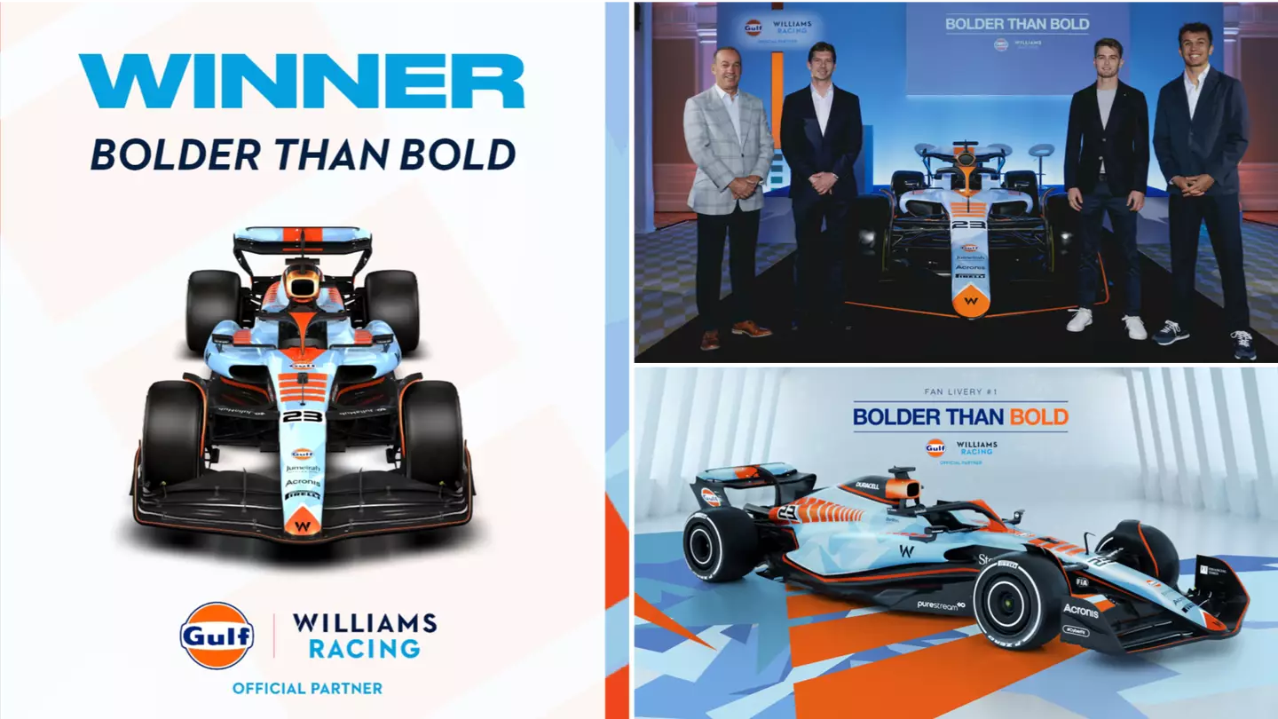 Williams Racing unveil special Gulf livery for Singapore, Japan and Qatar Grands Prix
