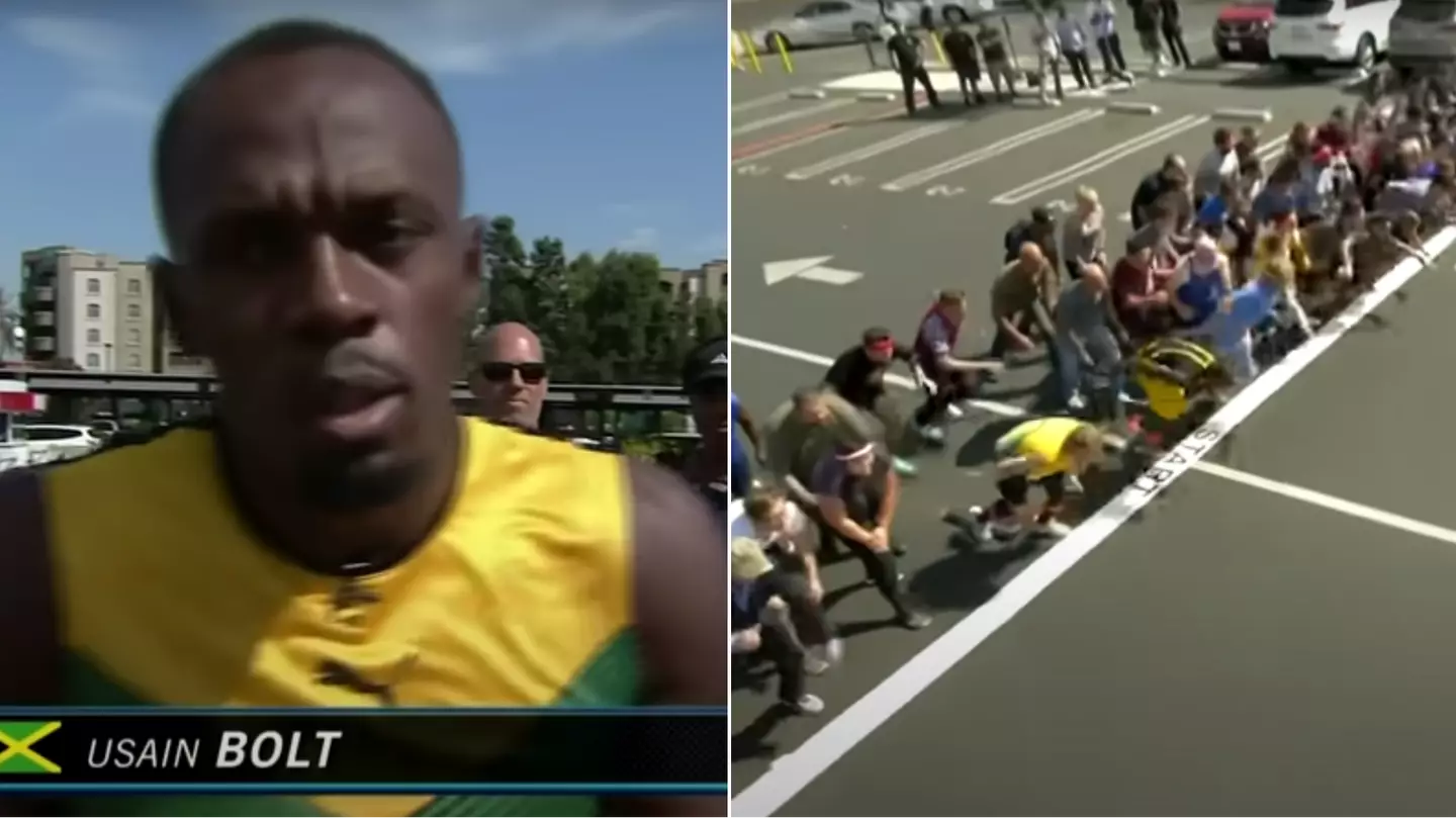 What happened when Usain Bolt raced regular people in 100m race