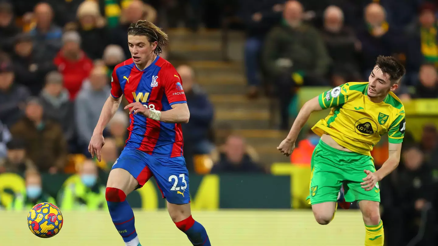 Conor Gallagher and Billy Gilmour in action for Crystal Palace and Norwich City respectively. (Alamy)