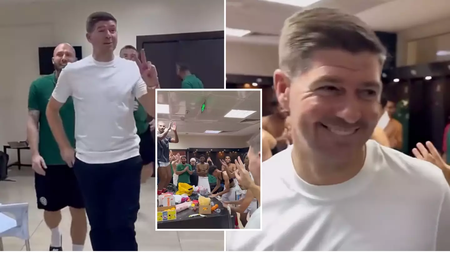 Steven Gerrard's reaction to his Al-Ettifaq players celebrating two straight wins is incredible