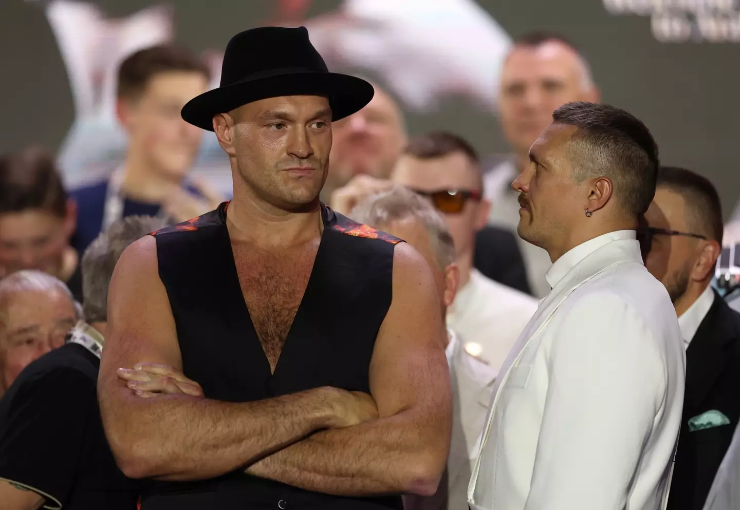 Fury refused to look Usyk in the eye ahead of their fight (Getty)