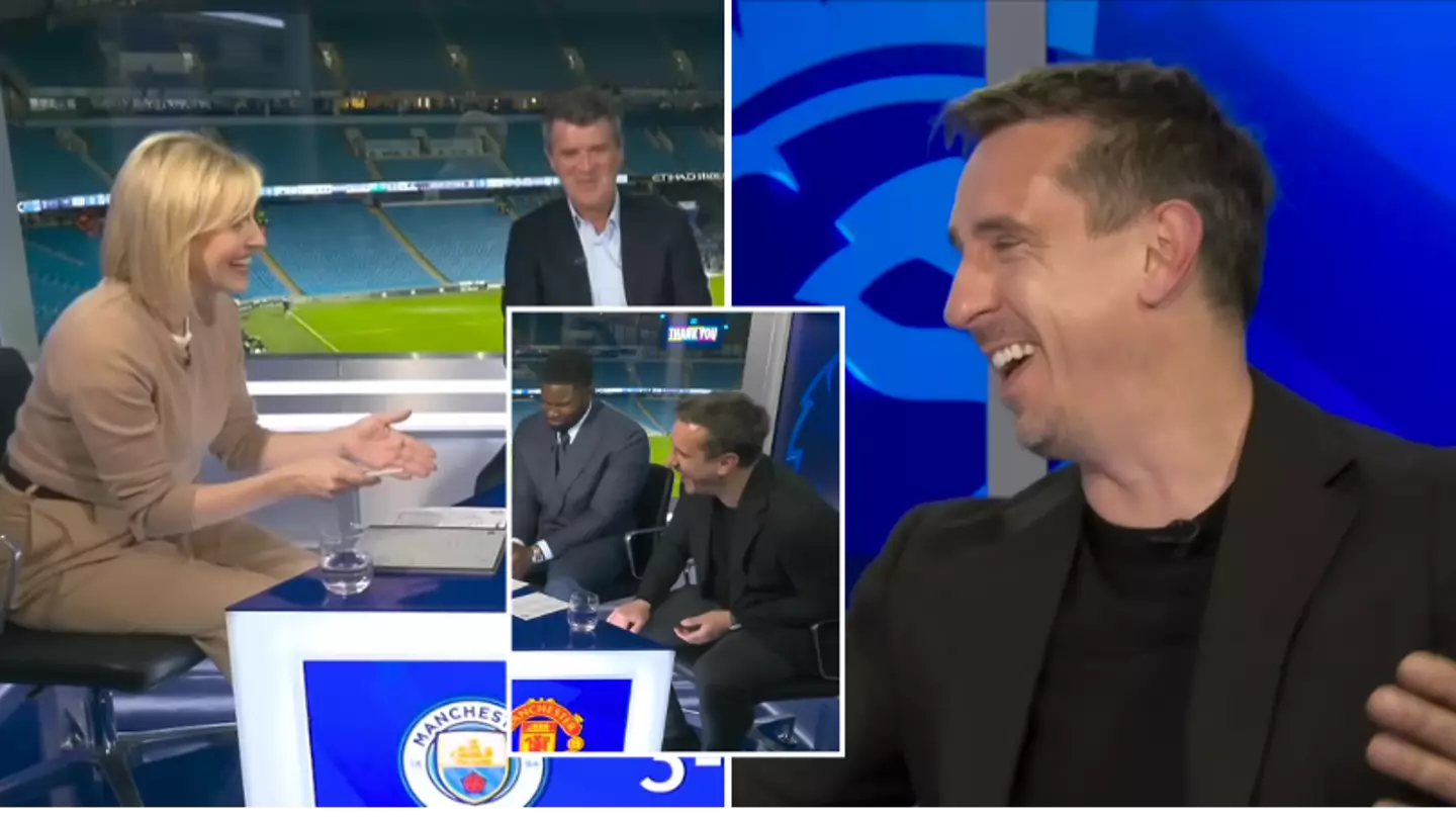 Gary Neville 'told off' by Sky Sports host for refusing to answer Man Utd question