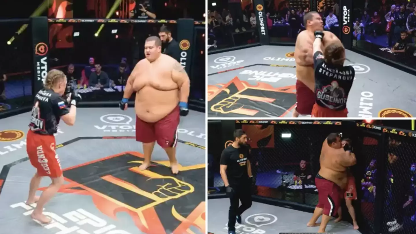 Thirty-Two Stone Heavyweight Took On Eight Stone Female Fighter In Ultimate MMA Mismatch