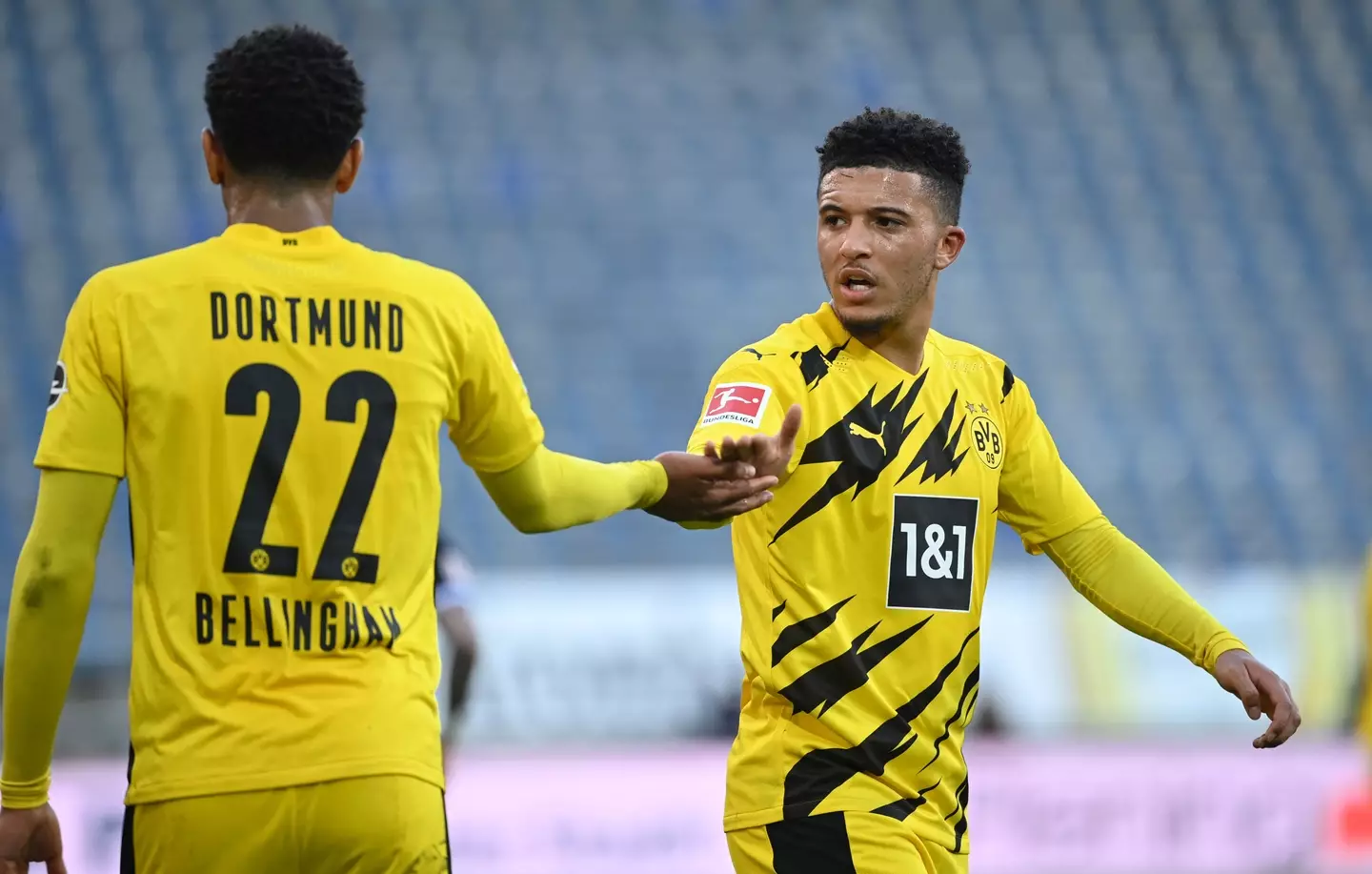 Jude Bellingham and Jadon Sancho at Borussia Dortmund (Image: Getty)