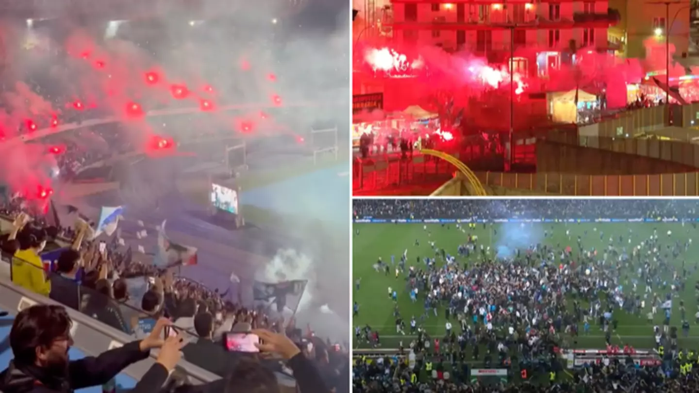 Fans celebrate in spectacular style as Napoli seal first Serie A title in 33 years
