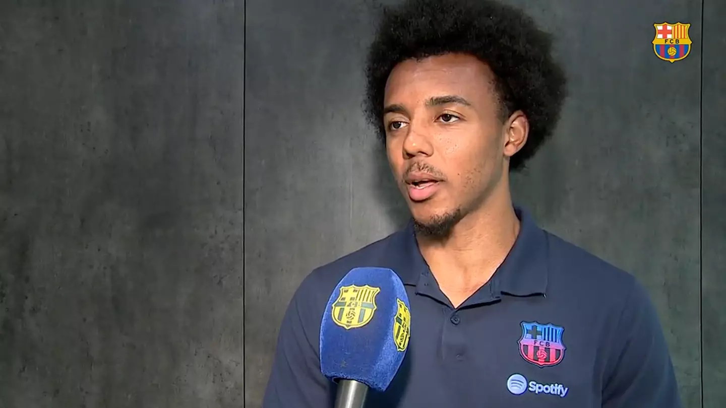 Jules Kounde speaking to Barca TV after his move to the Camp Nou was confirmed. (FC Barcelona)