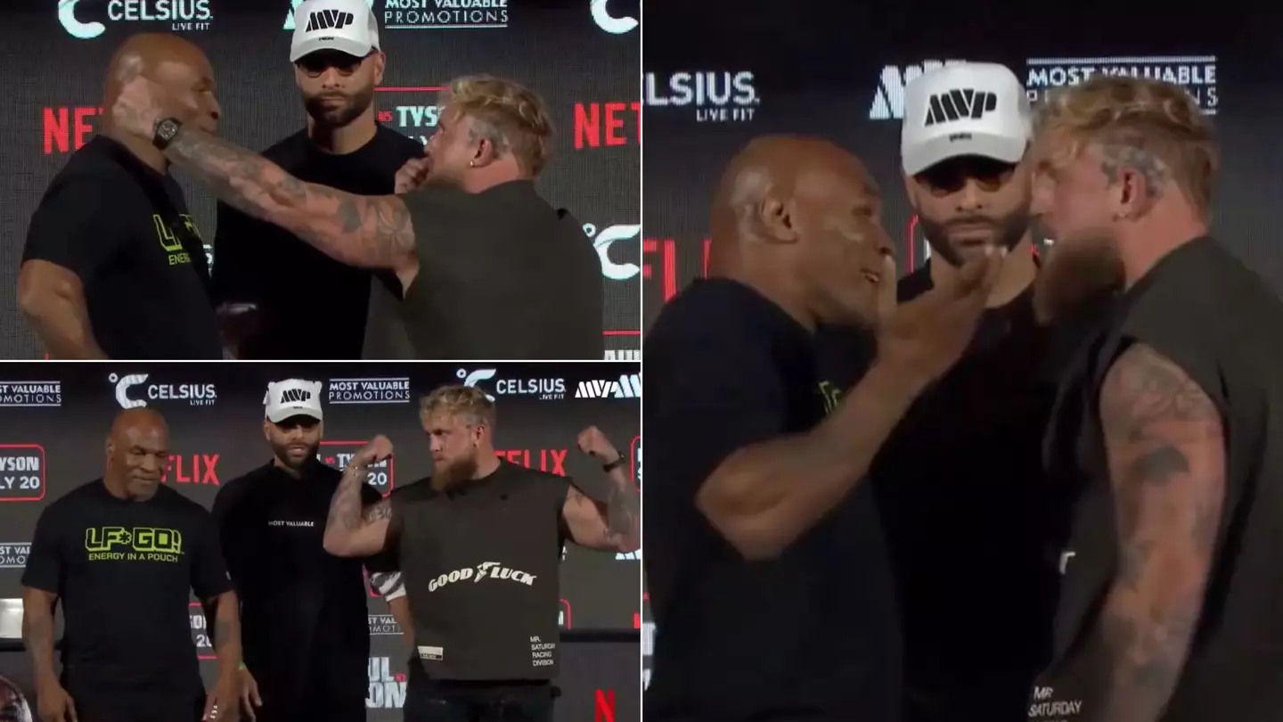 Jake Paul tried his best to intimidate Mike Tyson in face-off but failed spectacularly
