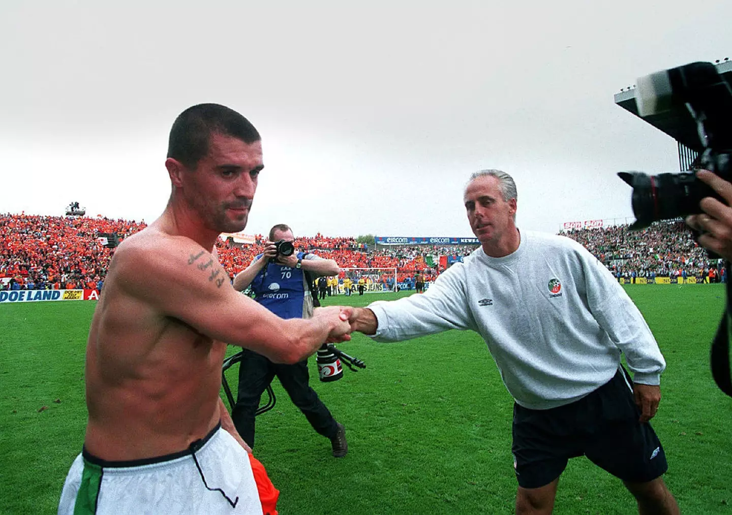 Keane was sent home by Ireland manager Mick McCarthy at the 2002 World Cup (Image: Getty)