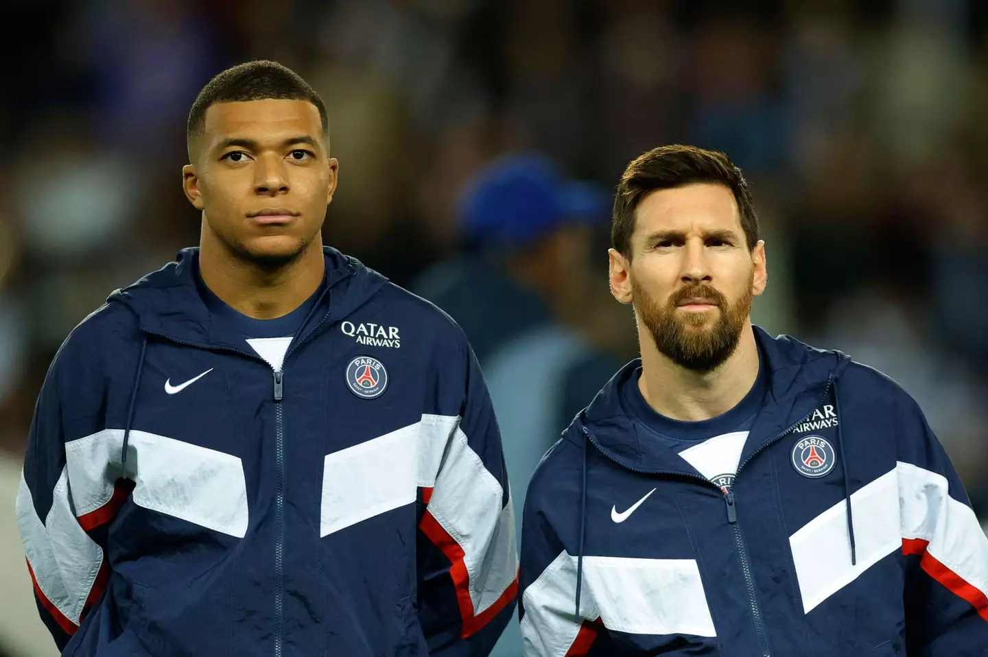 Messi and Mbappe are teammates at Paris Saint-Germain. (Image
