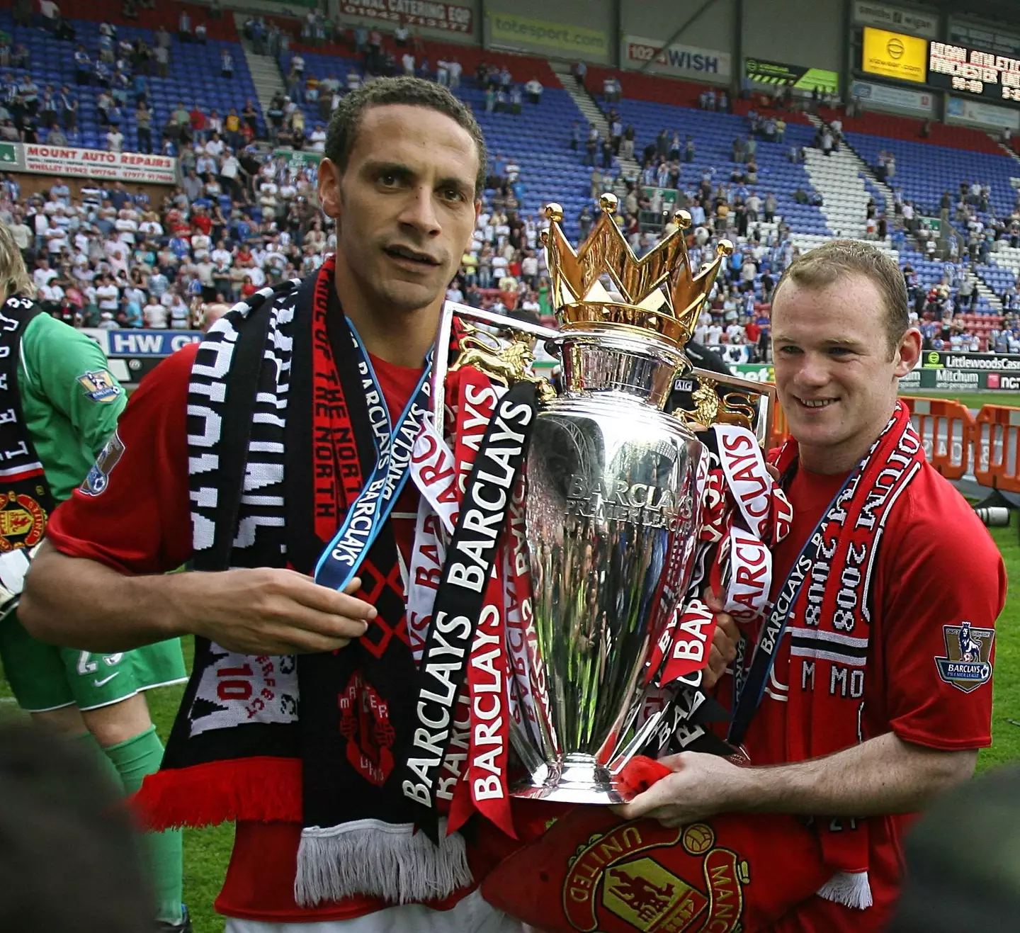 Ferdinand and Rooney. Image: Alamy