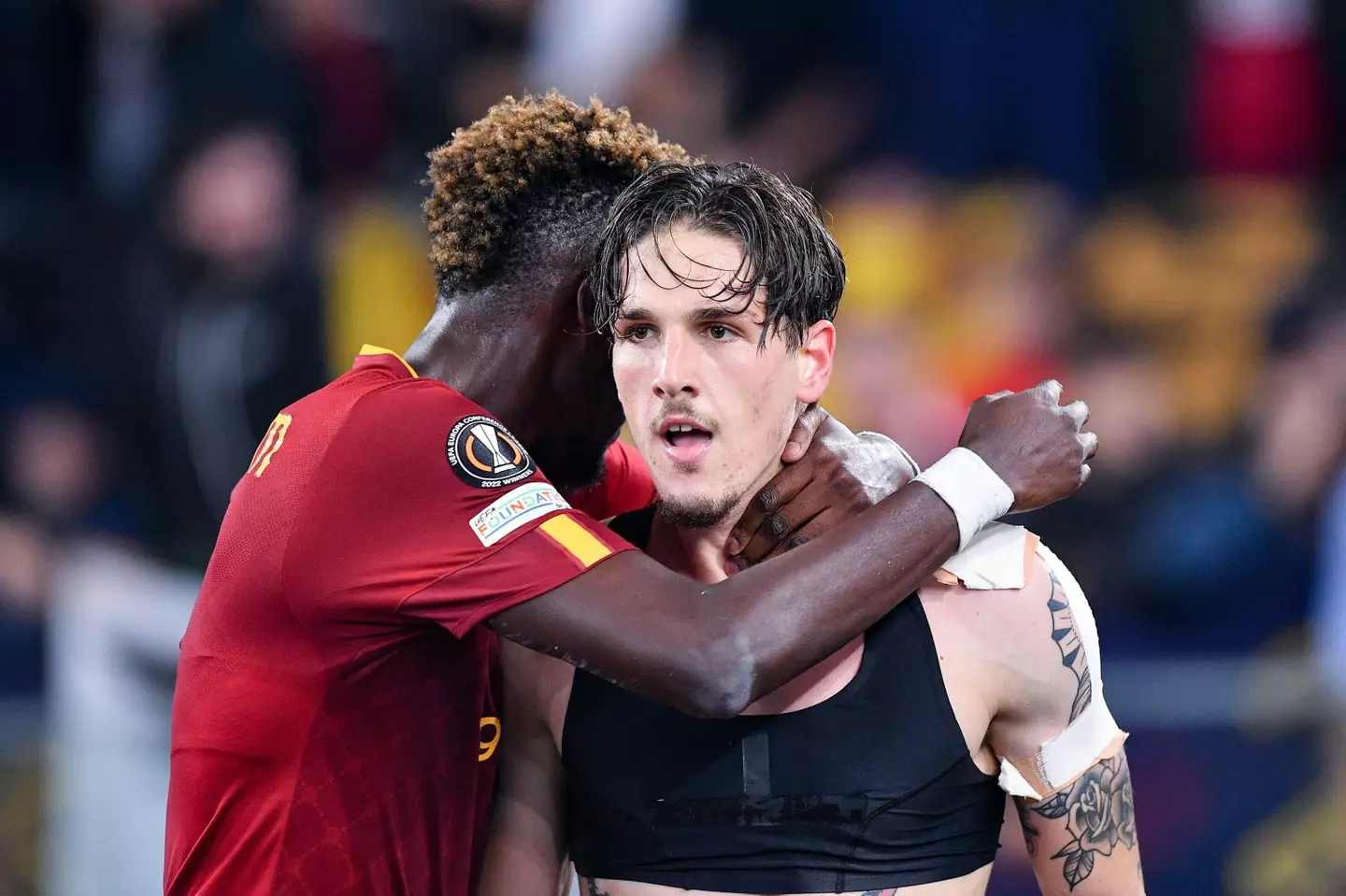 Zaniolo and Abraham clearly had a friendship. Image: Alamy