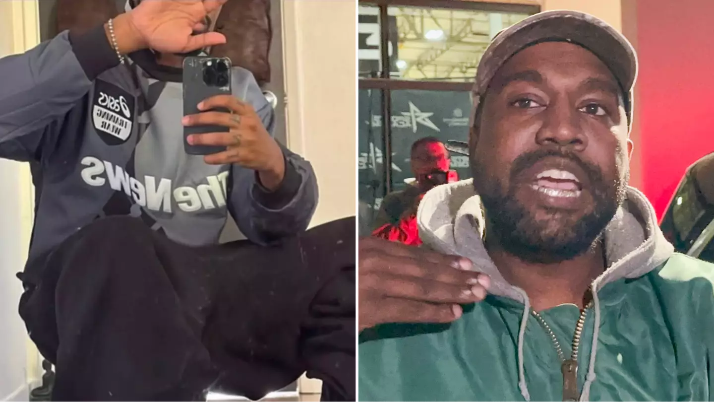 Kanye West posts picture of himself wearing incredibly rare football kit that was only worn once