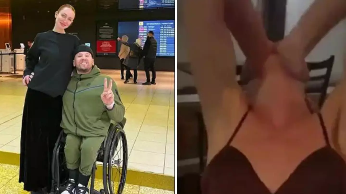 Outrageous moment Dylan Alcott uses sex toy on Chantelle Otten in public