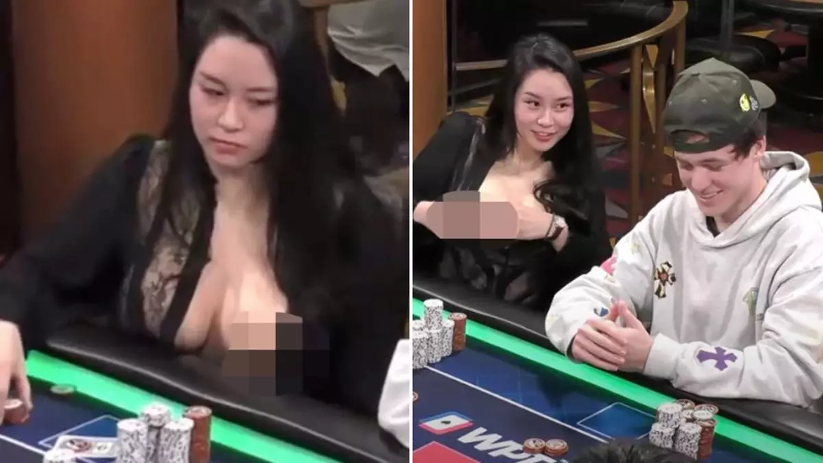 Poker star who played with 'boobs out' vows to 'nip that behaviour in the  bud