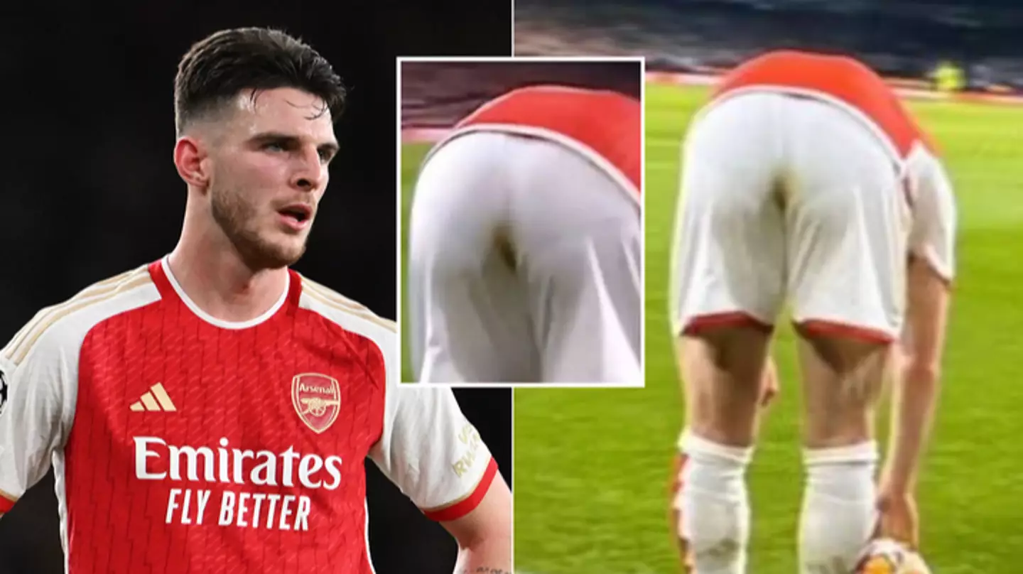 Declan Rice clears up social media rumours after 'stained shorts' picture during Arsenal vs Porto
