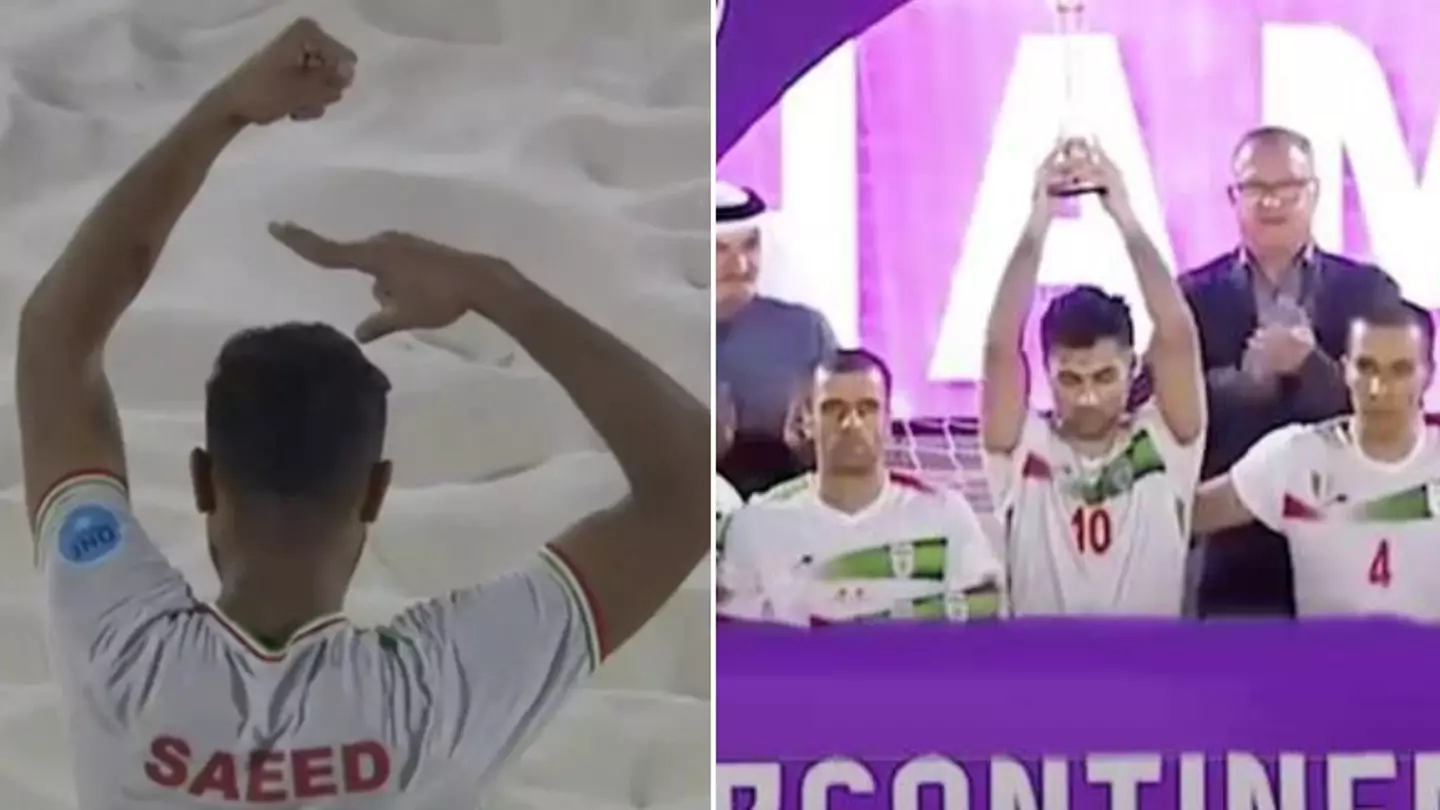 Iran soldiers seize entire national beach football team after protest against regime