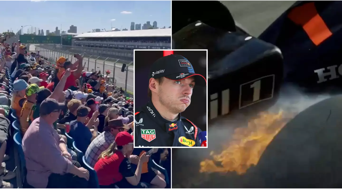 Unseen footage shows F1 fans cheering Max Verstappen retirement at Australian Grand Prix after car fire
