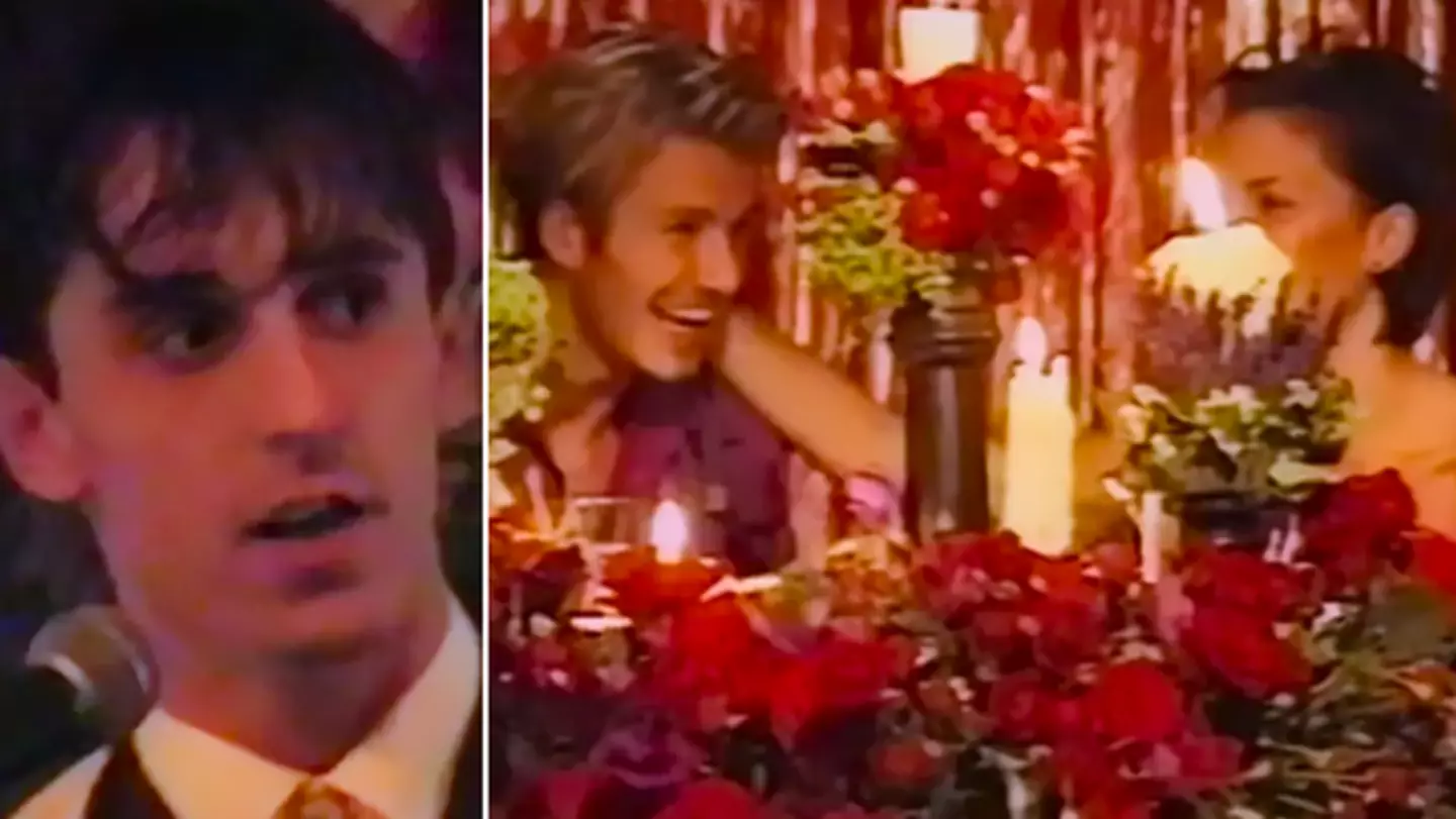 Gary Neville's X-rated best man speech at David Beckham's wedding is going viral