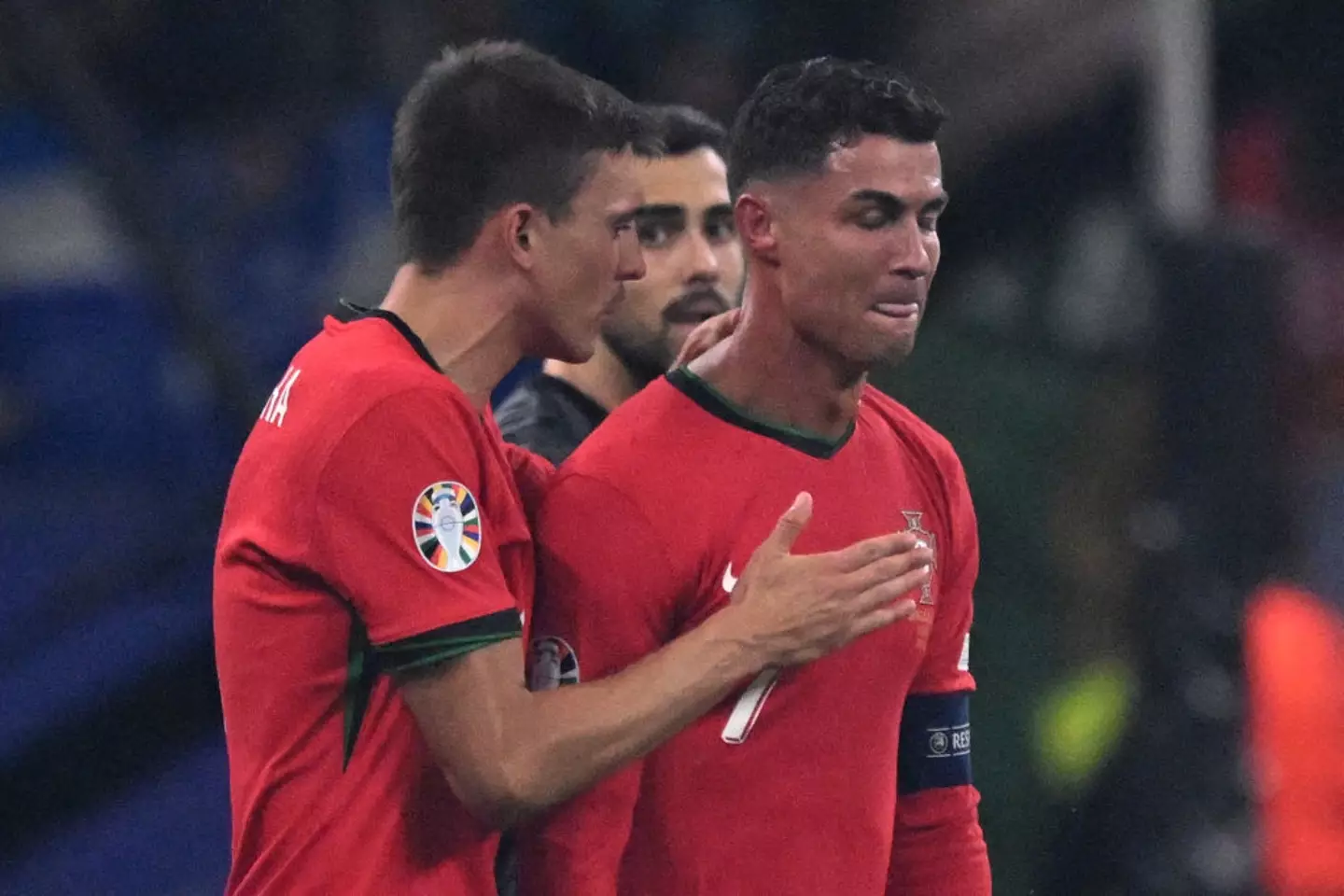 Ronaldo broke down in tears after missing a penalty (Image: Getty)