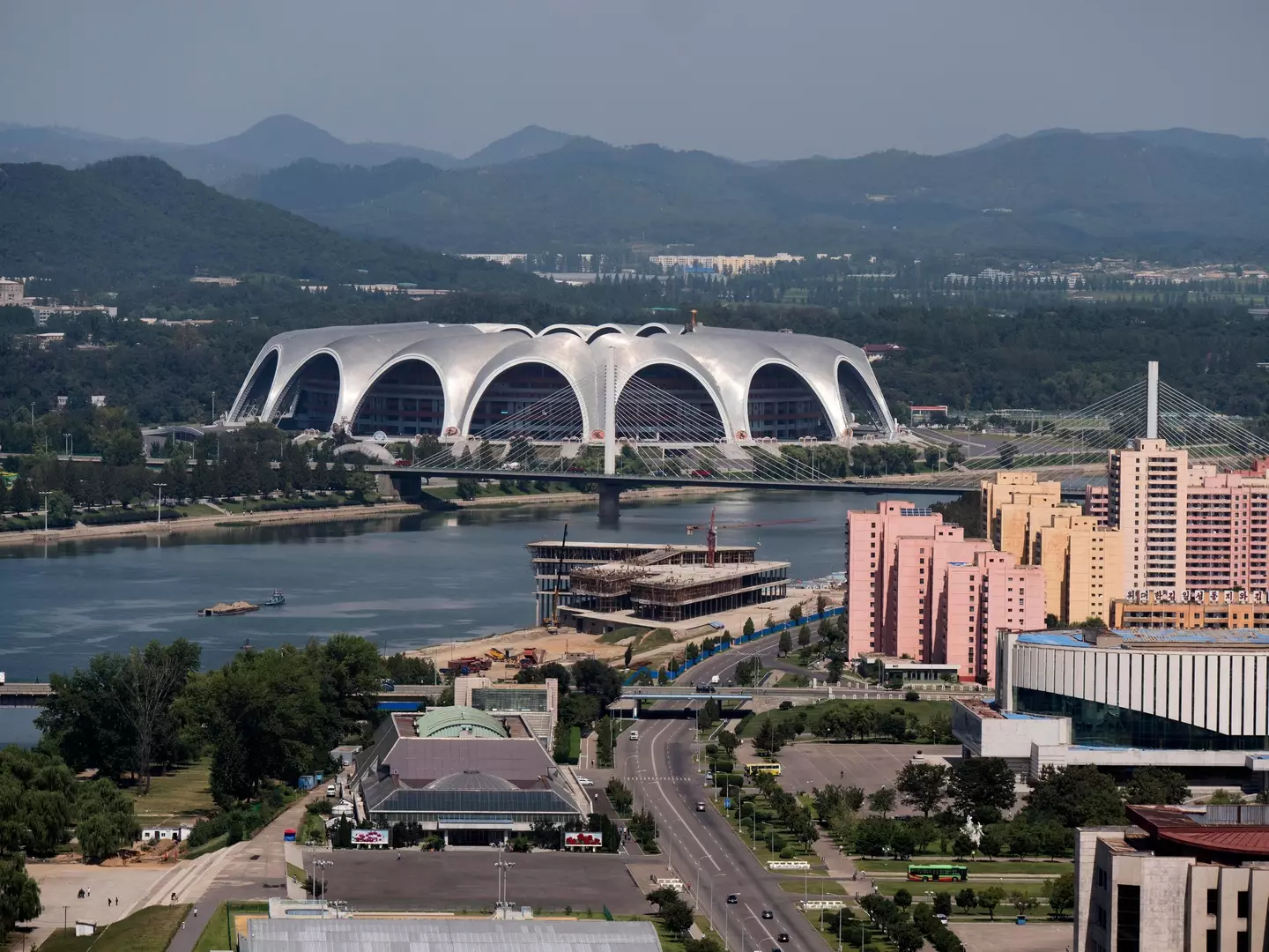 The stadium in North Korea is the biggest to have staged football matches. Image: Alamy