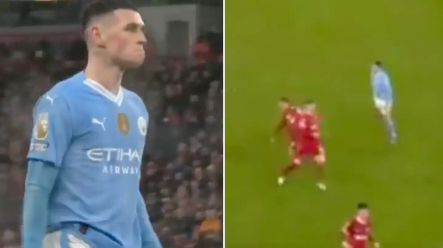 Fans think Phil Foden 'squared up' to Liverpool star before backing out after realising who it was