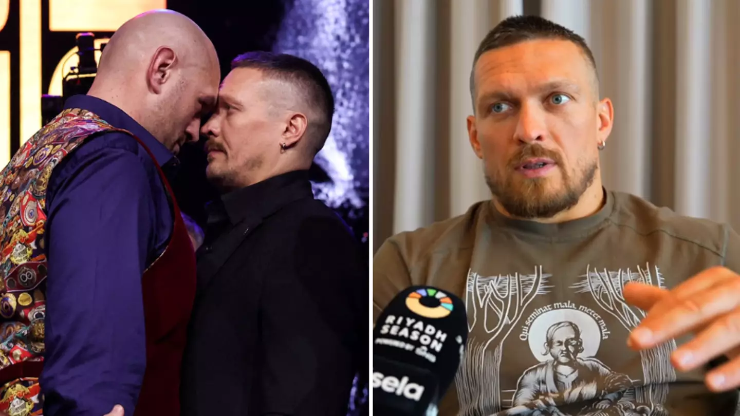 Oleksandr Usyk's mum delivered chilling message to Tyson Fury before violent John Fury incident
