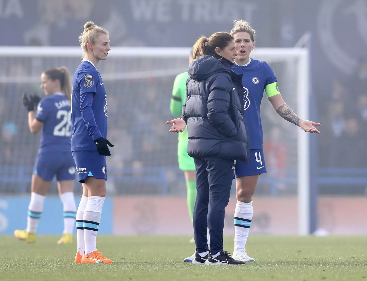 Chelsea's Millie Bright was part of the Chelsea team left annoyed at their abandoned game against Liverpool. Image: Alamy