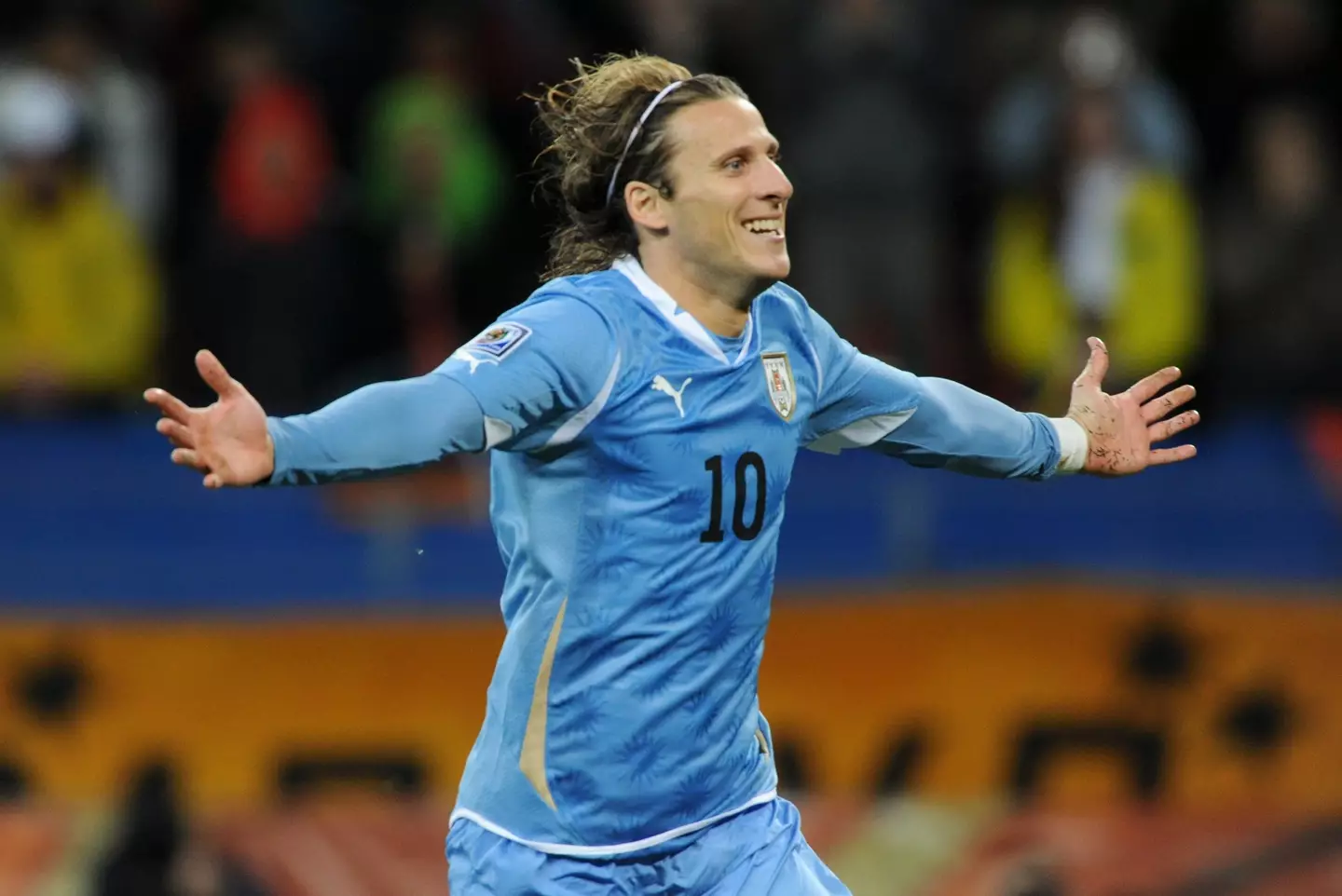 Uruguay's Diego Forlan was one of only a few players to master the Jabulani (Image: PA)