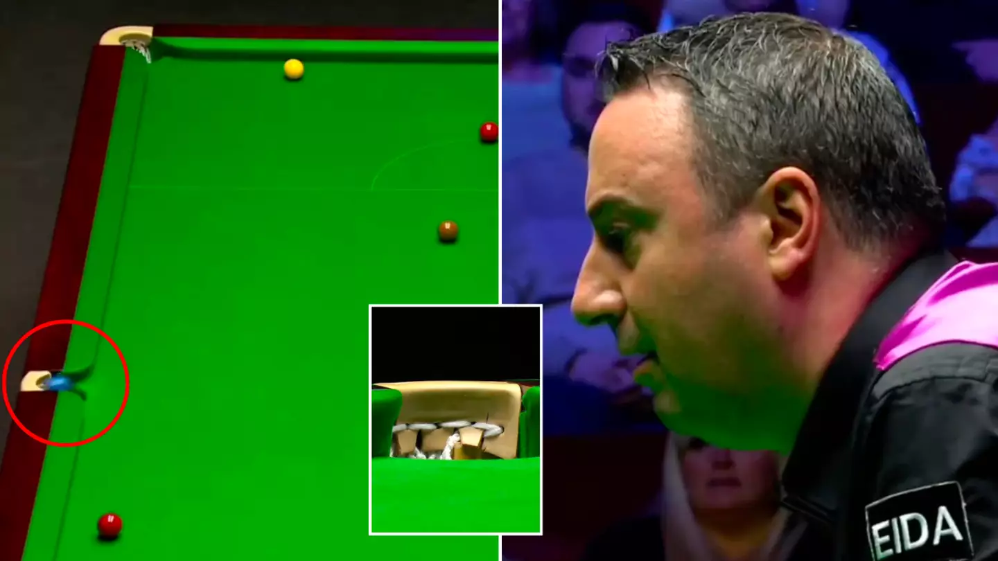 'Never-before-seen' snooker shot that somehow stayed out of pocket defies physics