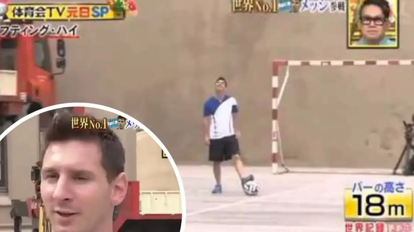 Lionel Messi broke a world record on a TV show, his technique is outrageous