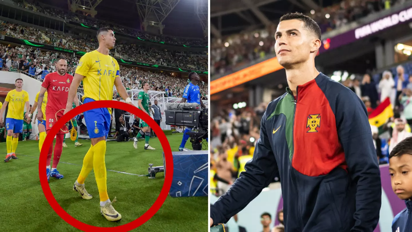 Why Cristiano Ronaldo always steps onto a football pitch with his right foot first