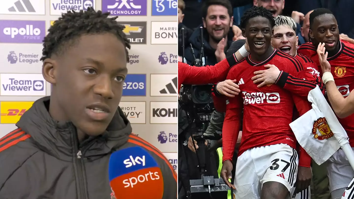 Kobbie Mainoo makes apology in his post-match interview for what he did during Man Utd vs Liverpool