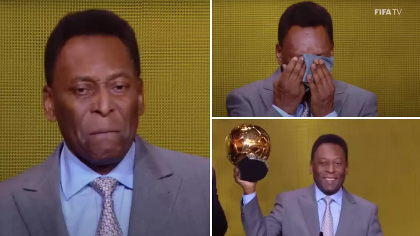 Pele finally getting his hands on the Ballon d'Or in 2014 was so emotional