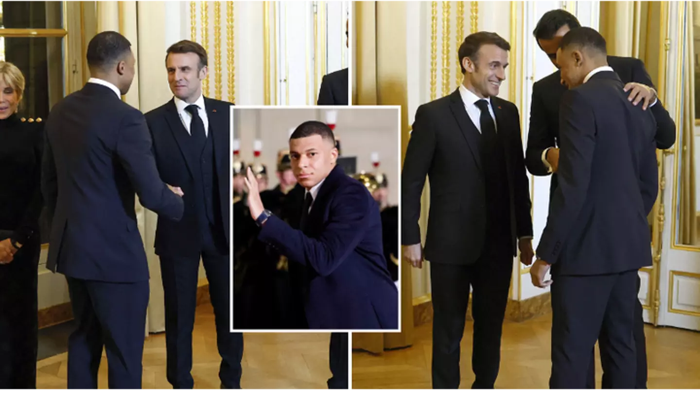 Footage of Kylian Mbappe's chat with Emmanuel Macron has emerged