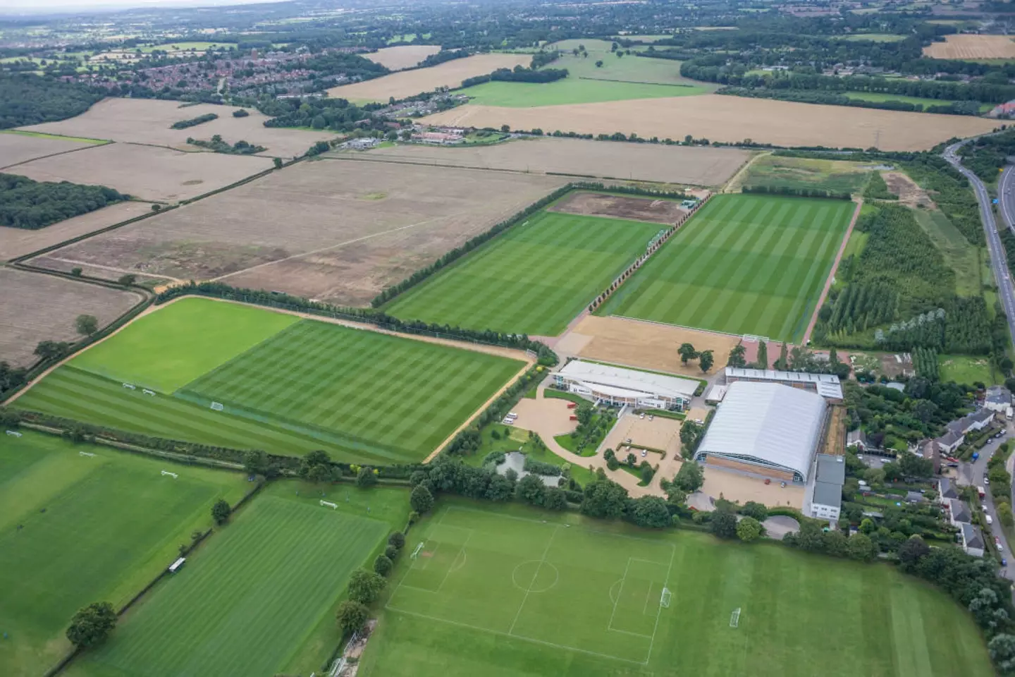 An aerial shot of the Arsenal Training Centre (